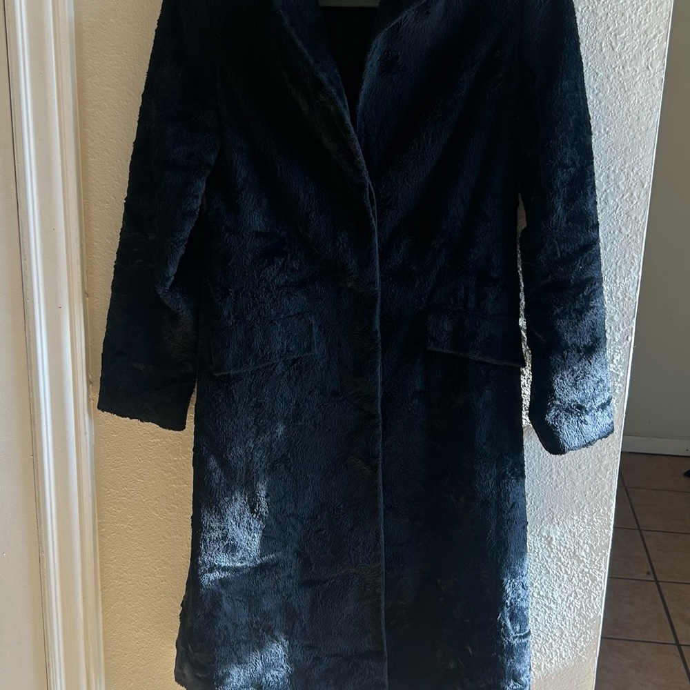 Next 1990’s vintage black afghan long  Jacket medium Mobwives Y2K glam